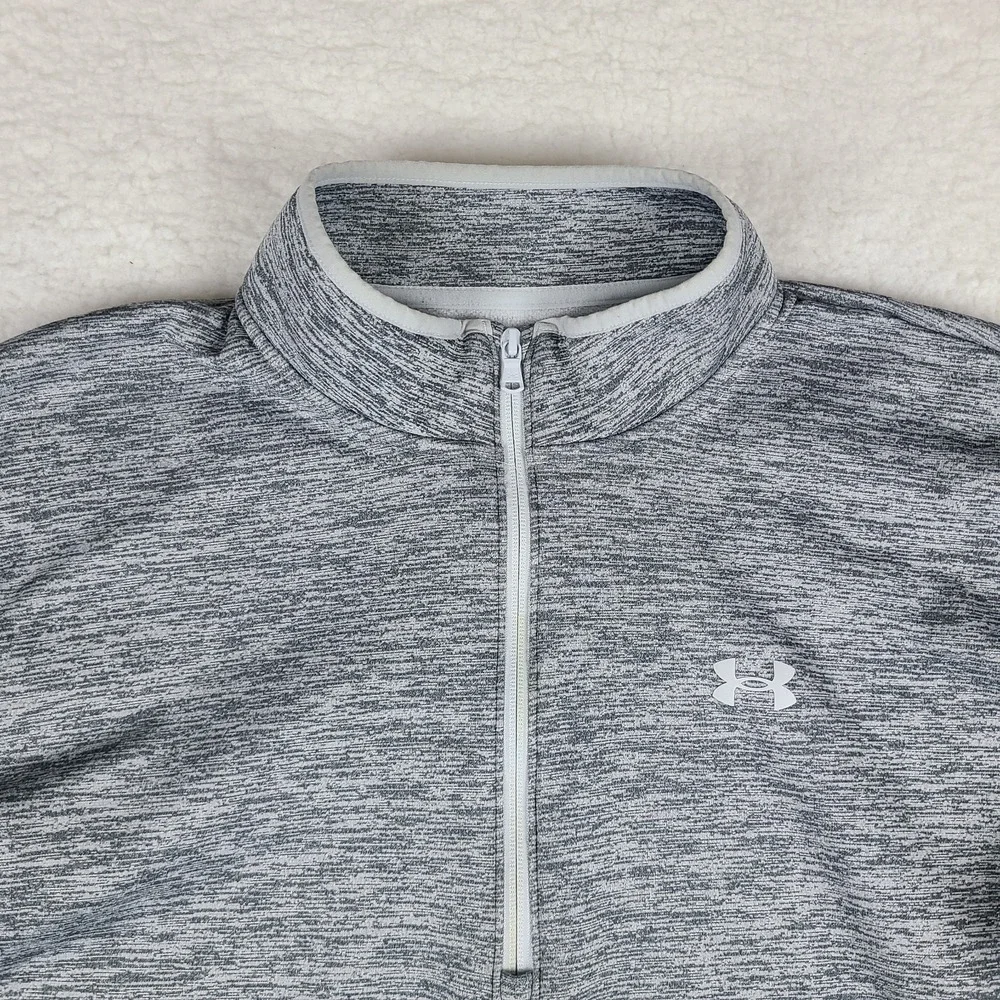 Under Armour Sweater Mens‎ 2XL XXL Gray Heathered Loose Performance Tech Golf *